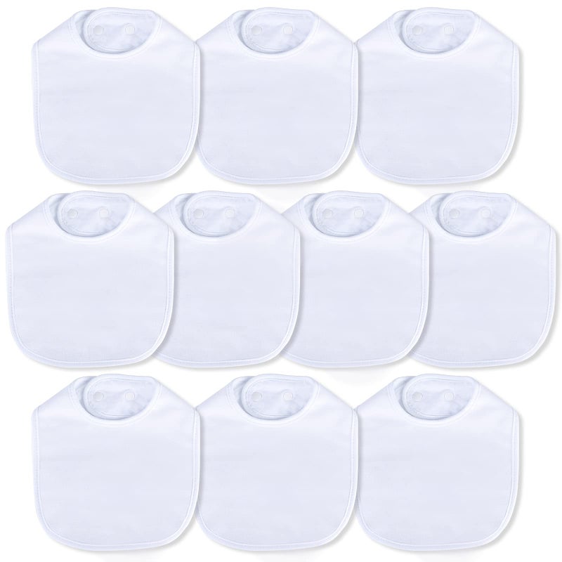 Hakochia Waterproof Baby Bibs Cotton Soft and Absorbent 4-Layer Unisex Baby Bandana Bibs With Adjustable Snaps for Boys Girls Feeding, Teething, Drooling,3-36 Months 10 Pack - Image 1
